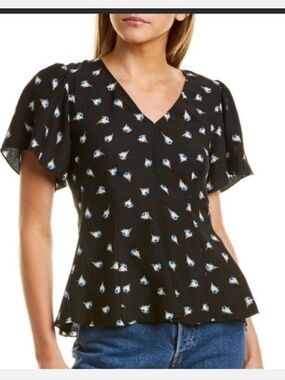 Rebecca Taylor 100% Silk Blouse 4